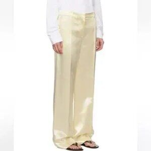 THE ROW Off-White Encore Trousers Color Milk Size 6 New With Tags in packaging